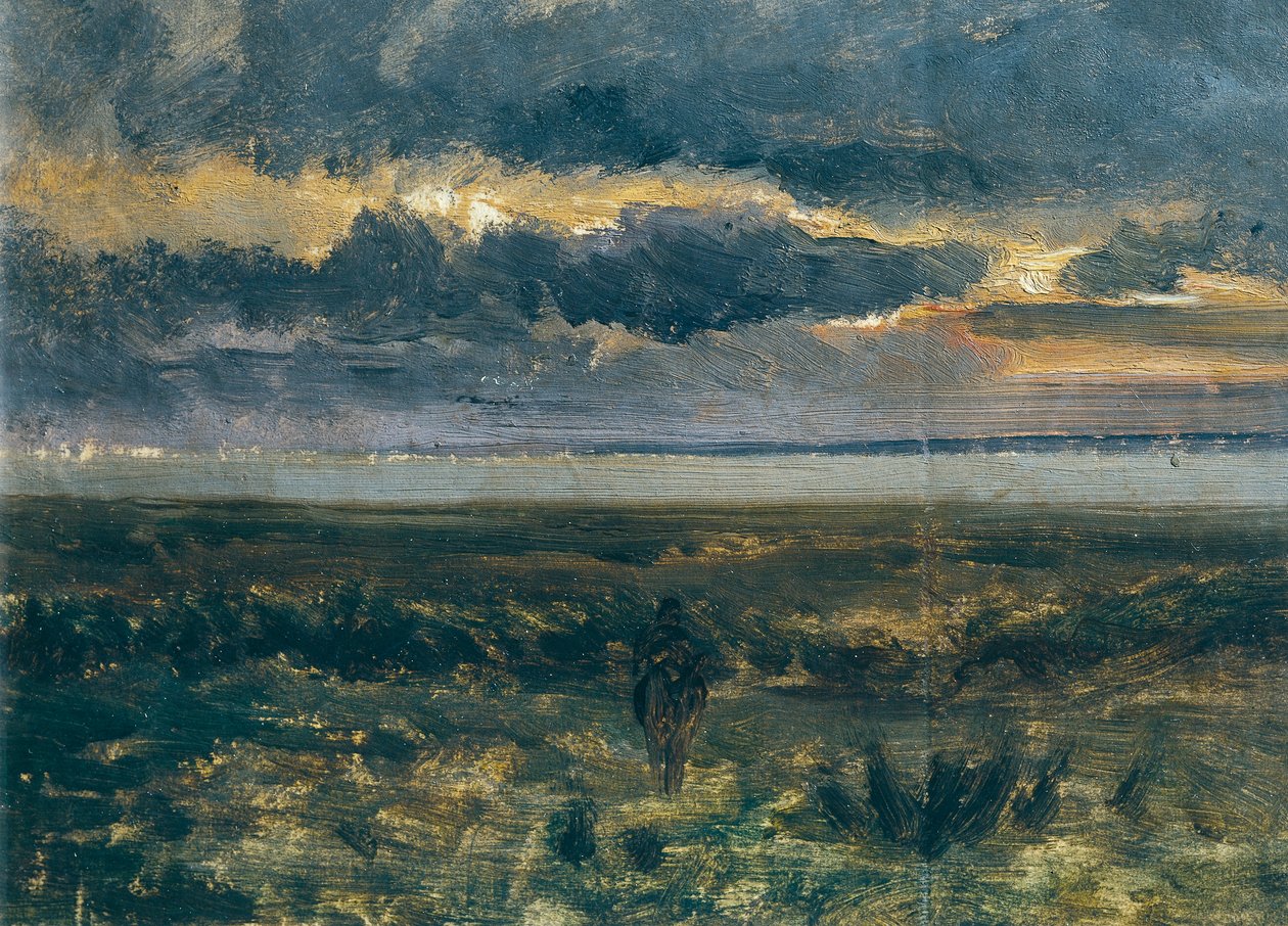 Auringonlasku merellä, Vittorio Avondo (1836-1910) tekijältä Vittorio Avondo