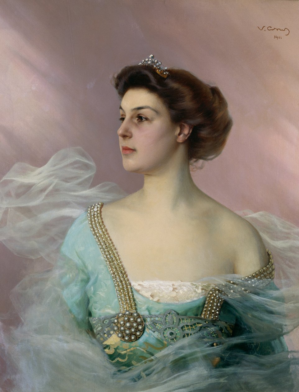 Nuoren naisen muotokuva tekijältä Vittorio Matteo Corcos