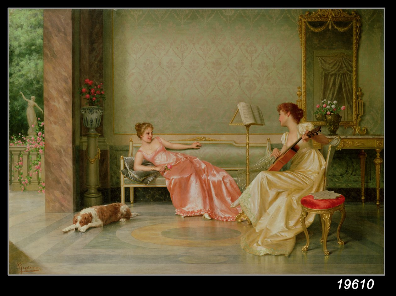Musikaalinen välisoitto (öljy kankaalle) tekijältä Vittorio Reggianini
