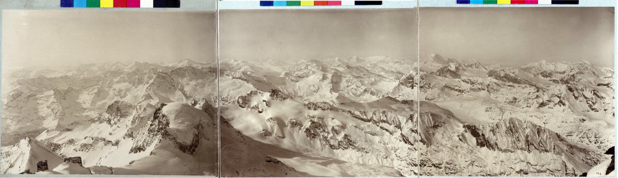 Alppien panoraama tekijältä Vittorio Sella