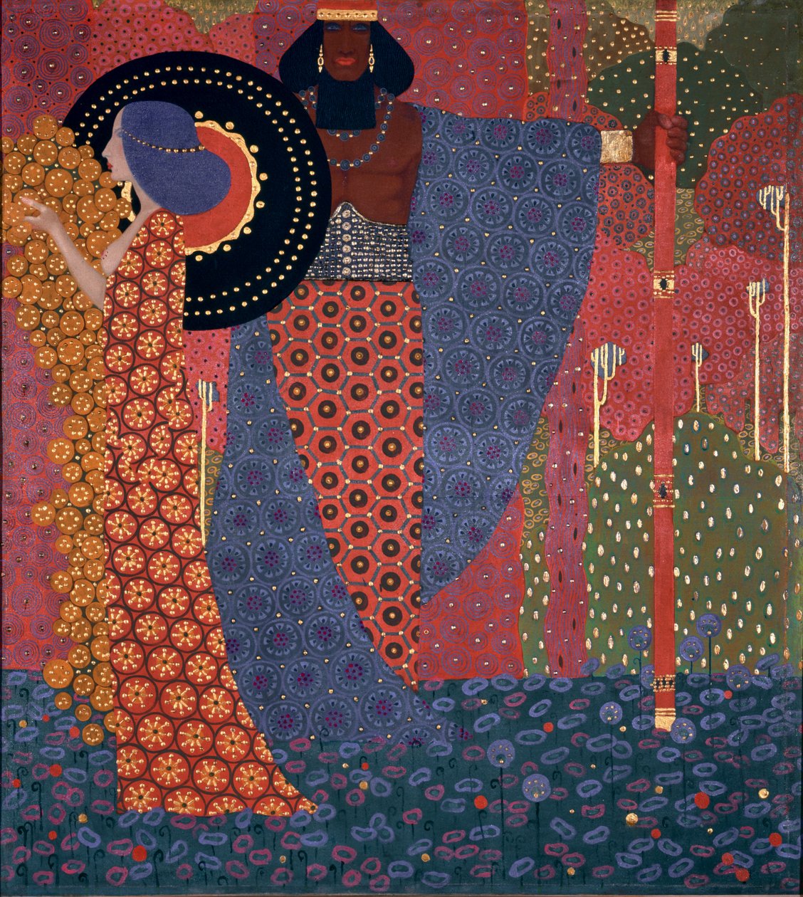 Prinsessa ja soturi Tuhat ja yksi yö -sarja, 1914. tekijältä Vittorio Zecchin