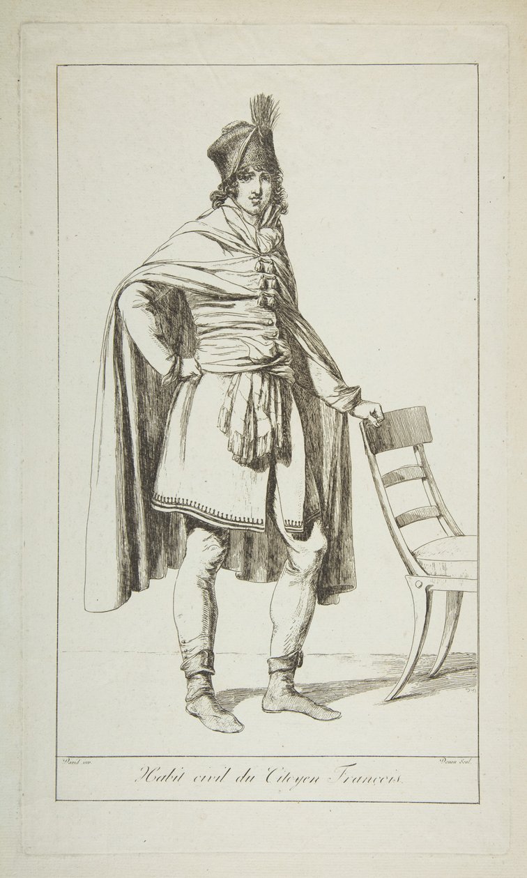 Ranskan kansalaisen Civil Garb, 1794. tekijältä Vivant Denon