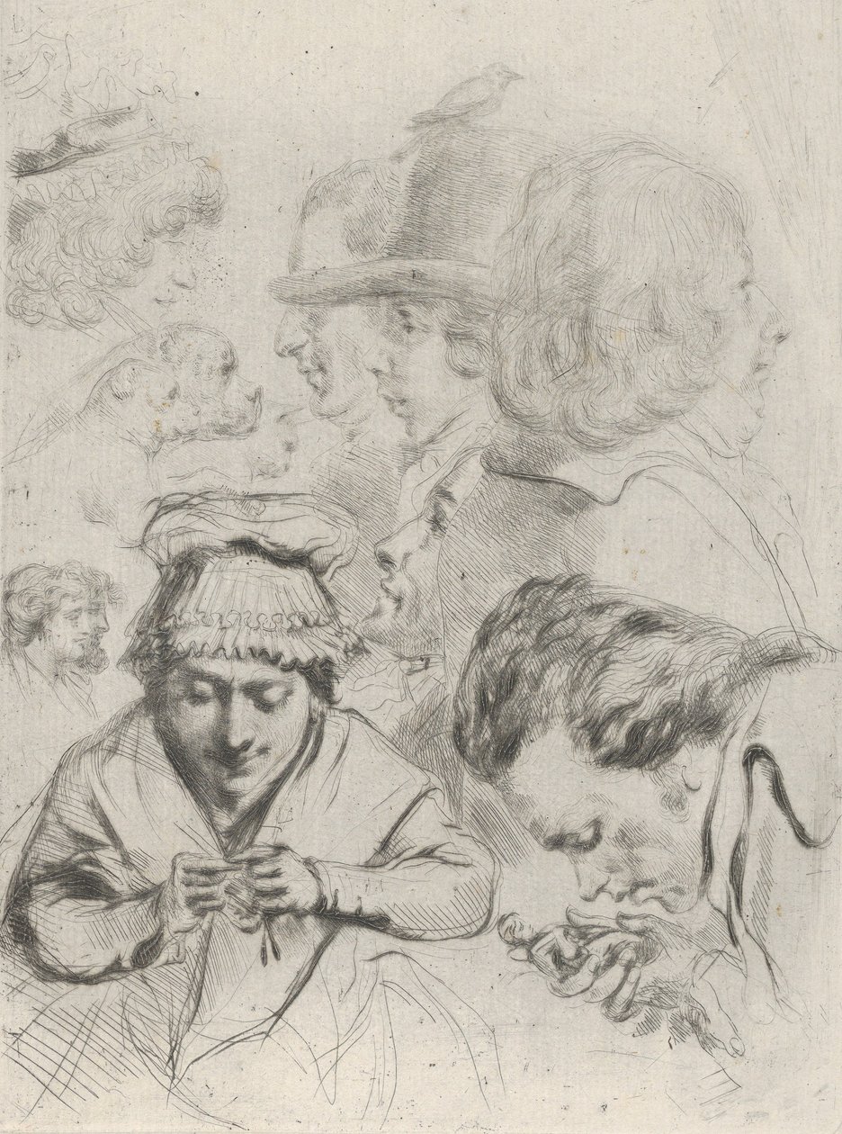 Le Citoyen Aubourg, rouva Aubourg ja heidän perheensä Kansalainen Aubourg, rouva Aubourg..., ca. 1795-1805. tekijältä Vivant Denon