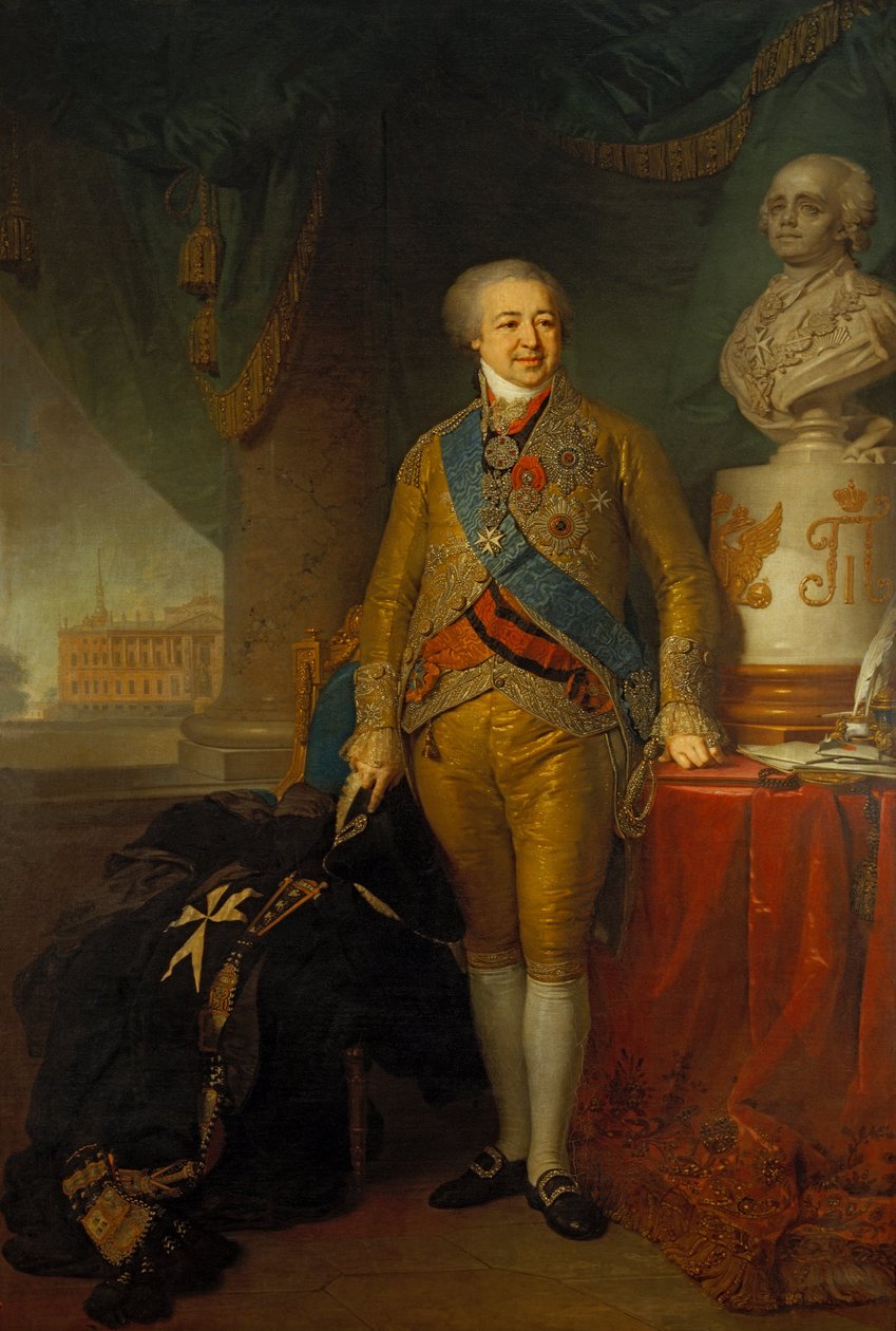 Prinssi A.B.Kurakinin muotokuva tekijältä Vladimir Borovikovskiy