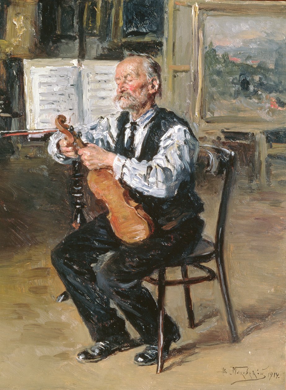 Viuluntekijä, 1914 tekijältä Vladimir Egorovic Makovsky