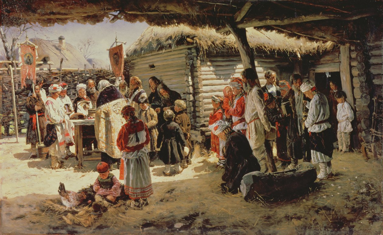 Pääsiäismessu, 1887-88 tekijältä Vladimir Egorovic Makovsky