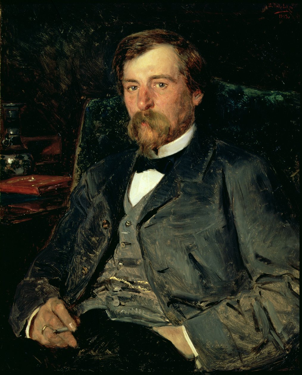 Taiteilija Illarion Mikhailovich Pryanishikovin (1840-94) muotokuva, 1883 tekijältä Vladimir Egorovic Makovsky