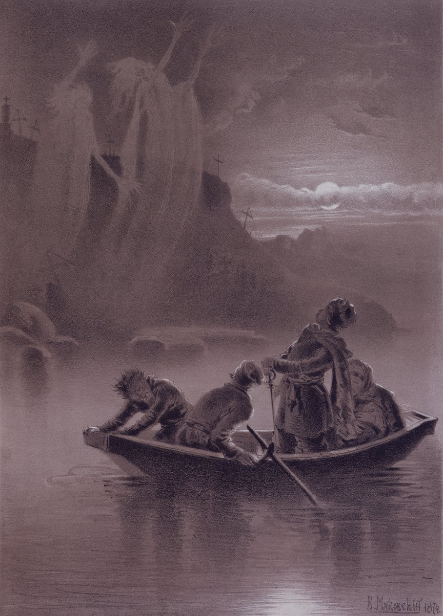 Kauhea kosto, 1874 tekijältä Vladimir Egorovic Makovsky