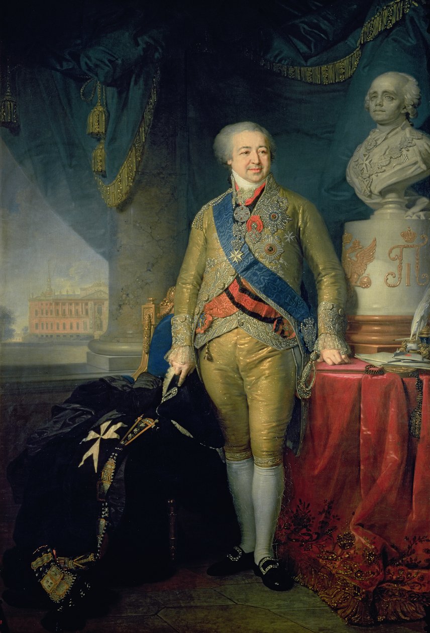 Kreivi Aleksander Kurakinin (1757-1825) muotokuva, 1802 (öljy kankaalle). tekijältä Vladimir Lukich Borovikovsky