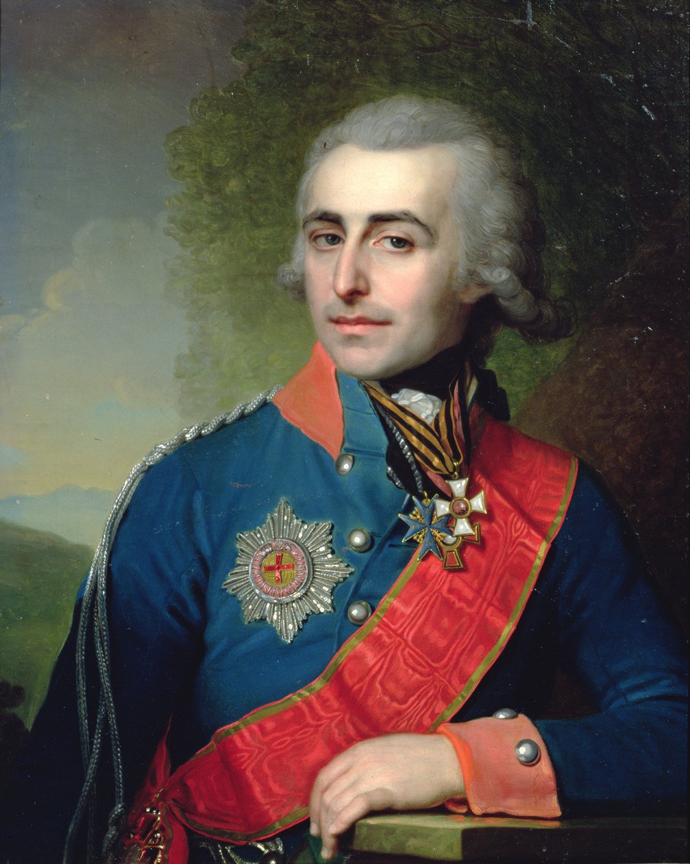 Kenraali avustajan kreivi Pjotr Tolstoin (1761-1844) muotokuva 1799 tekijältä Vladimir Lukich Borovikovsky