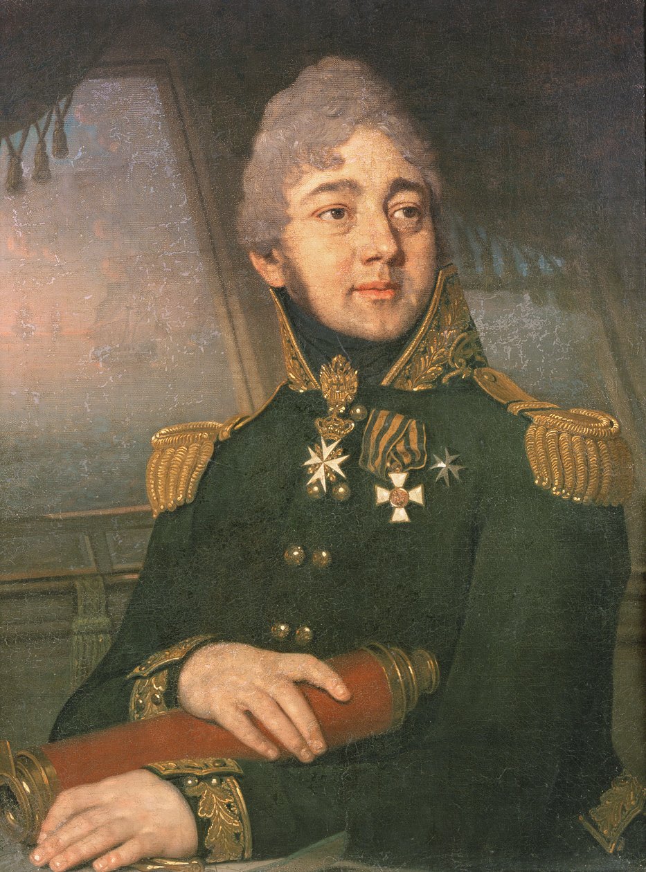 Venäläisen runoilijan Jevgeni Boratynskyn (1800-44) muotokuva, 1820-luku tekijältä Vladimir Lukich Borovikovsky