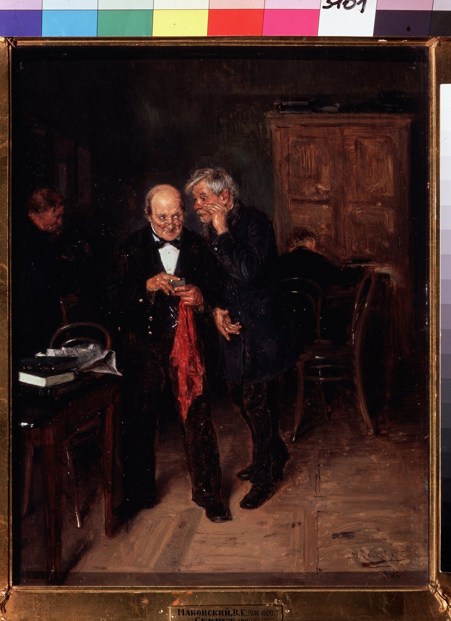 Luottamus. Peinture de Vladimir Jegorovich Makovski (Makovsky, Makovskij) (1846-1920), huile sur toile tekijältä Vladimir Egorovic Makovsky