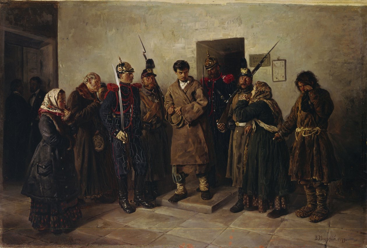 Tuomittu, 1879 tekijältä Vladimir Egorovic Makovsky