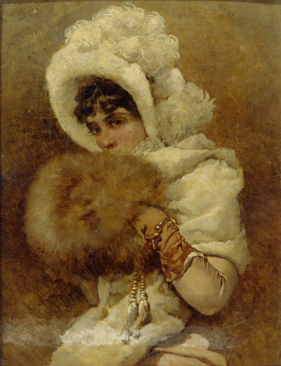 Tyttö muhvilla, 1884 tekijältä Vladimir Egorovic Makovsky
