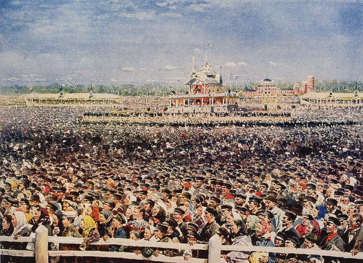 Khodynkan kentällä 18. toukokuuta 1896 1899 tekijältä Vladimir Egorovic Makovsky