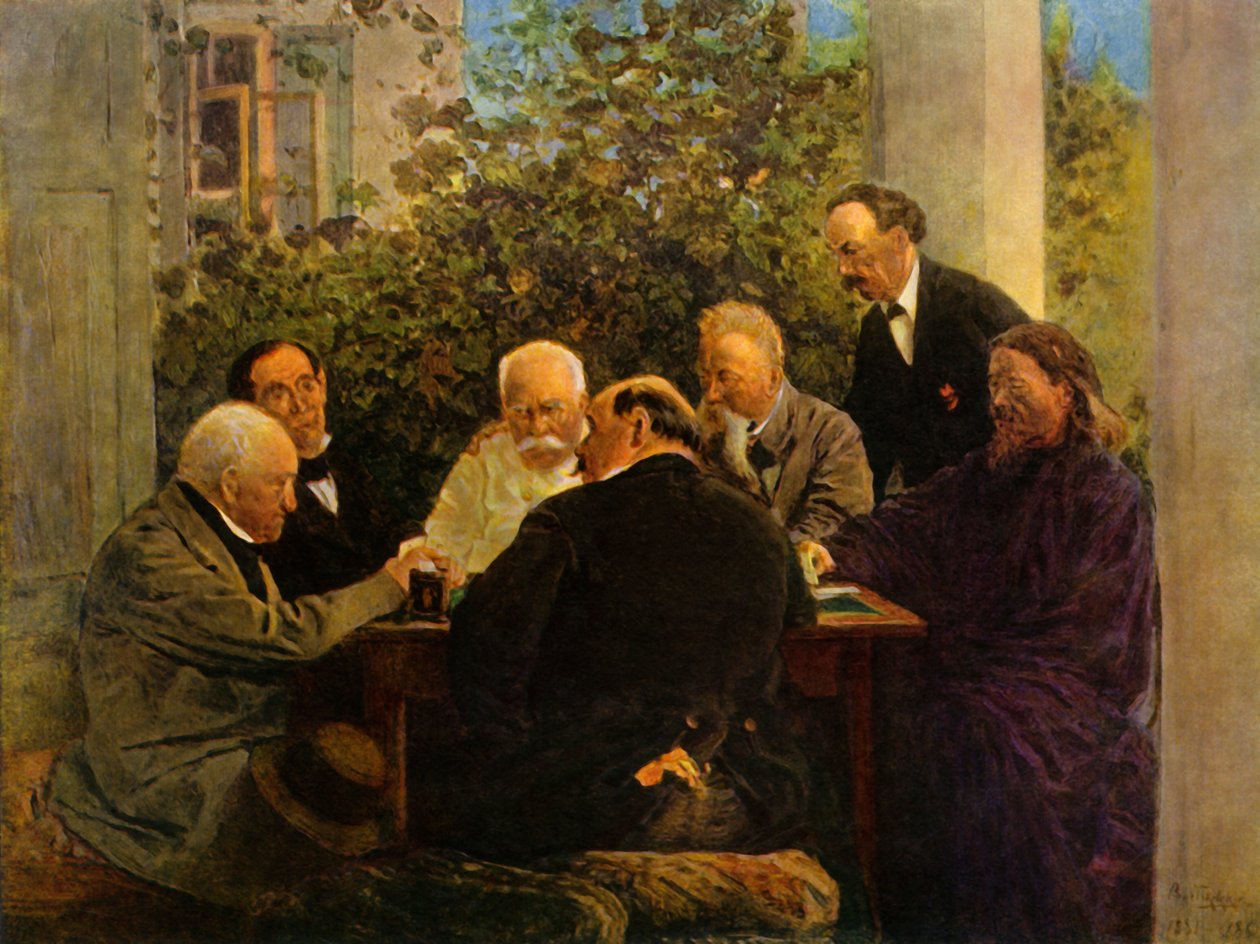 The Game of Cards, 1800-luvun loppu - 1900-luvun alku, 1965. tekijältä Vladimir Egorovic Makovsky