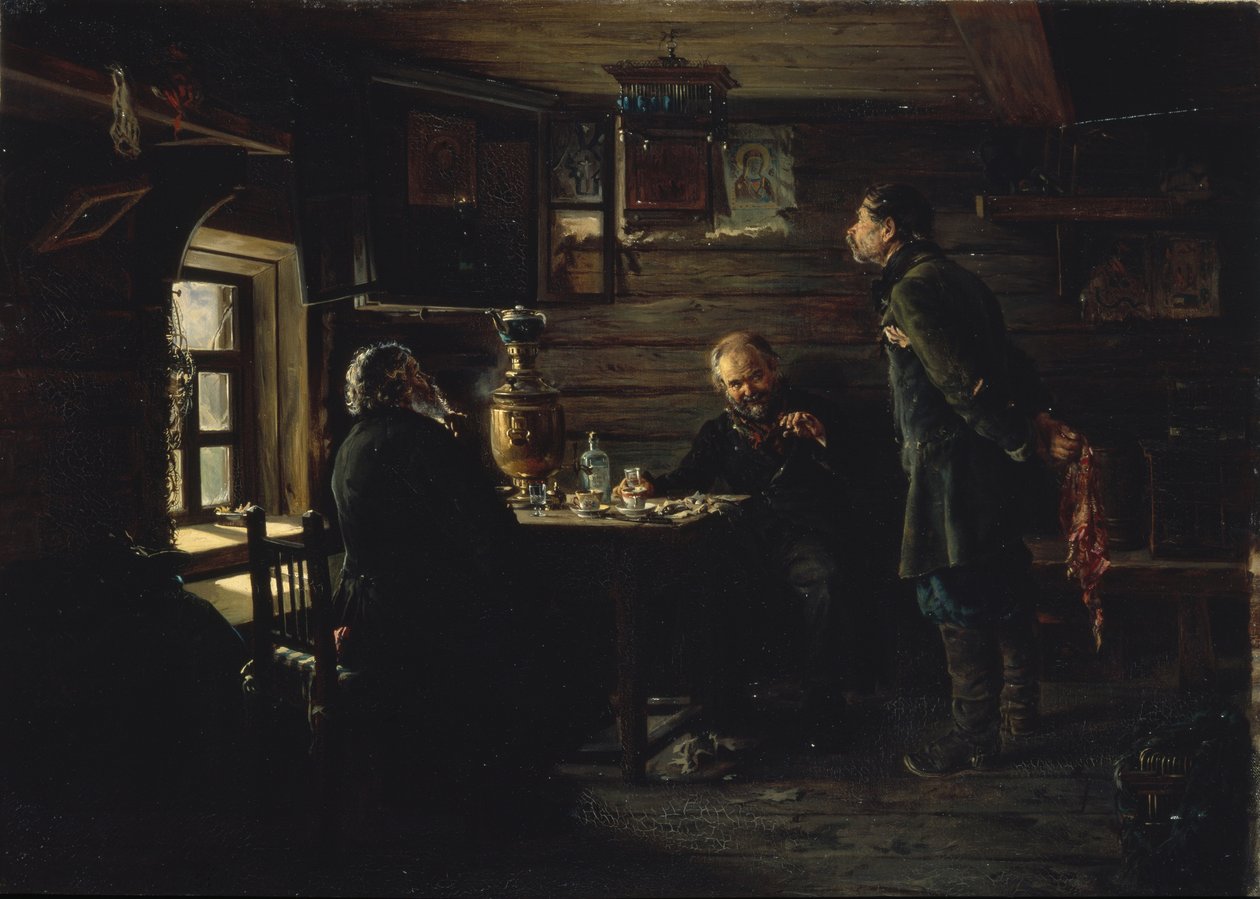 Nightingale Lovers, 1872-1873 tekijältä Vladimir Egorovic Makovsky
