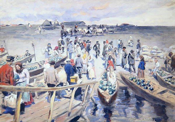 Vesimelonien kuljettaminen tekijältä Vladimir Egorovic Makovsky