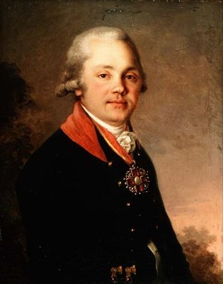 Aleksanteri Dmitrijevitš Arsenjevin (1766-1823) muotokuva tekijältä Vladimir Lukich Borovikovsky