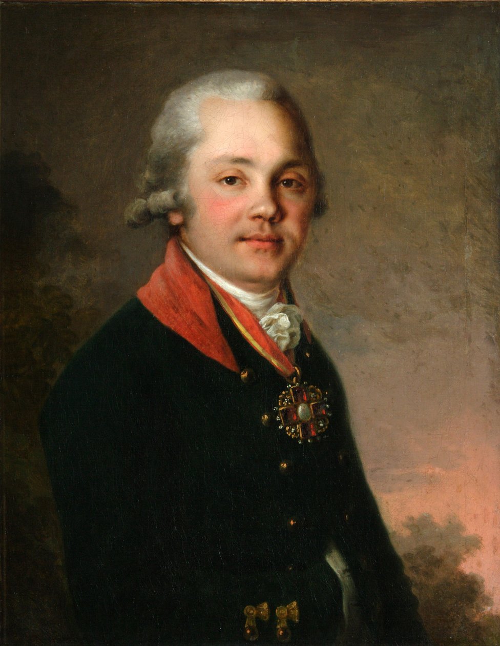 Aleksanteri Dmitrijevitš Arsenjevin muotokuva, 1796-1797 tekijältä Vladimir Lukich Borovikovsky