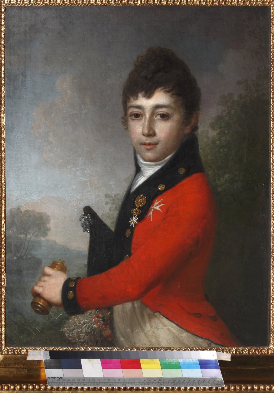 Paroni Aleksei (Alexis) Nikolajevitš Serdobinin (1790-1834) muotokuva lapsena par Borovikovsky, Vladimir Lukich (1757-1825). Öljy kankaalle, 1800-luvun puoliväli, Podstanitsky-kokoelma tekijältä Vladimir Lukich Borovikovsky