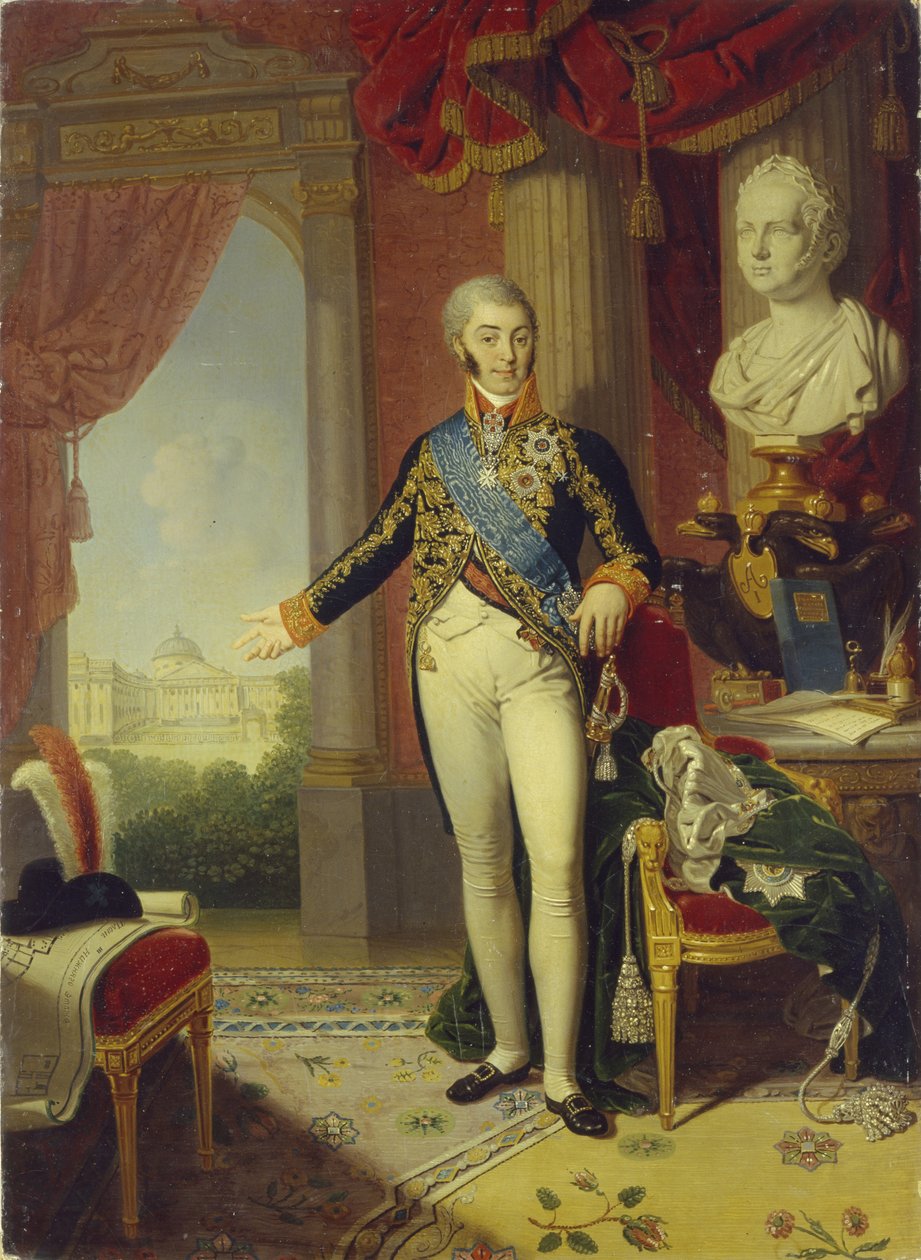 Kreivi Nikolai Petrovitš Šeremetevin muotokuva 1751-1809, 1819 tekijältä Vladimir Lukich Borovikovsky
