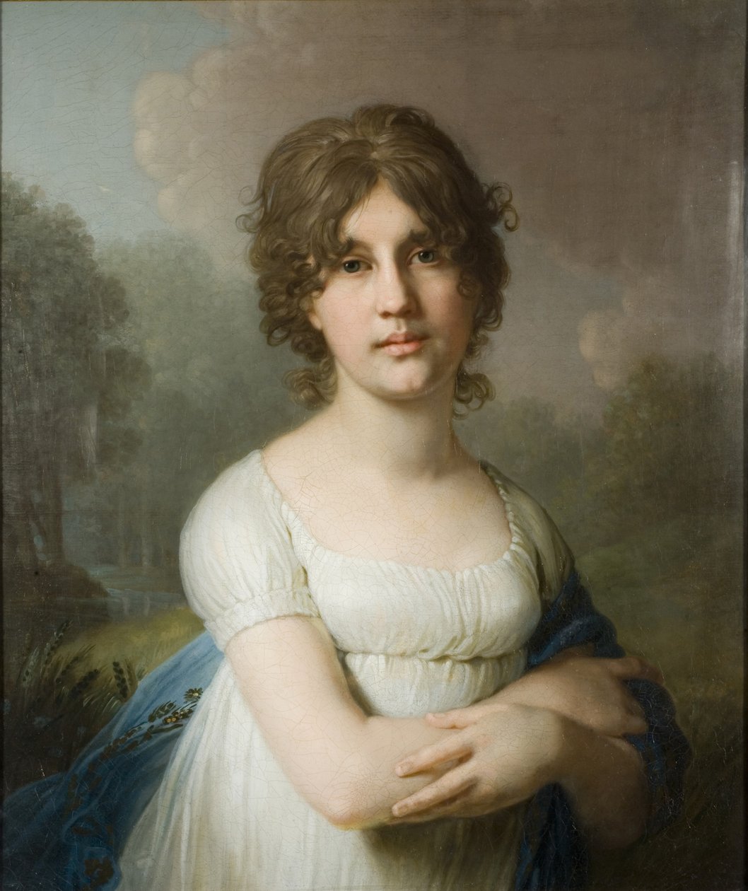 Muotokuva Tsountes Ekaterina Gavrilovna Gagarinasta 1783-1861, 1801 tekijältä Vladimir Lukich Borovikovsky