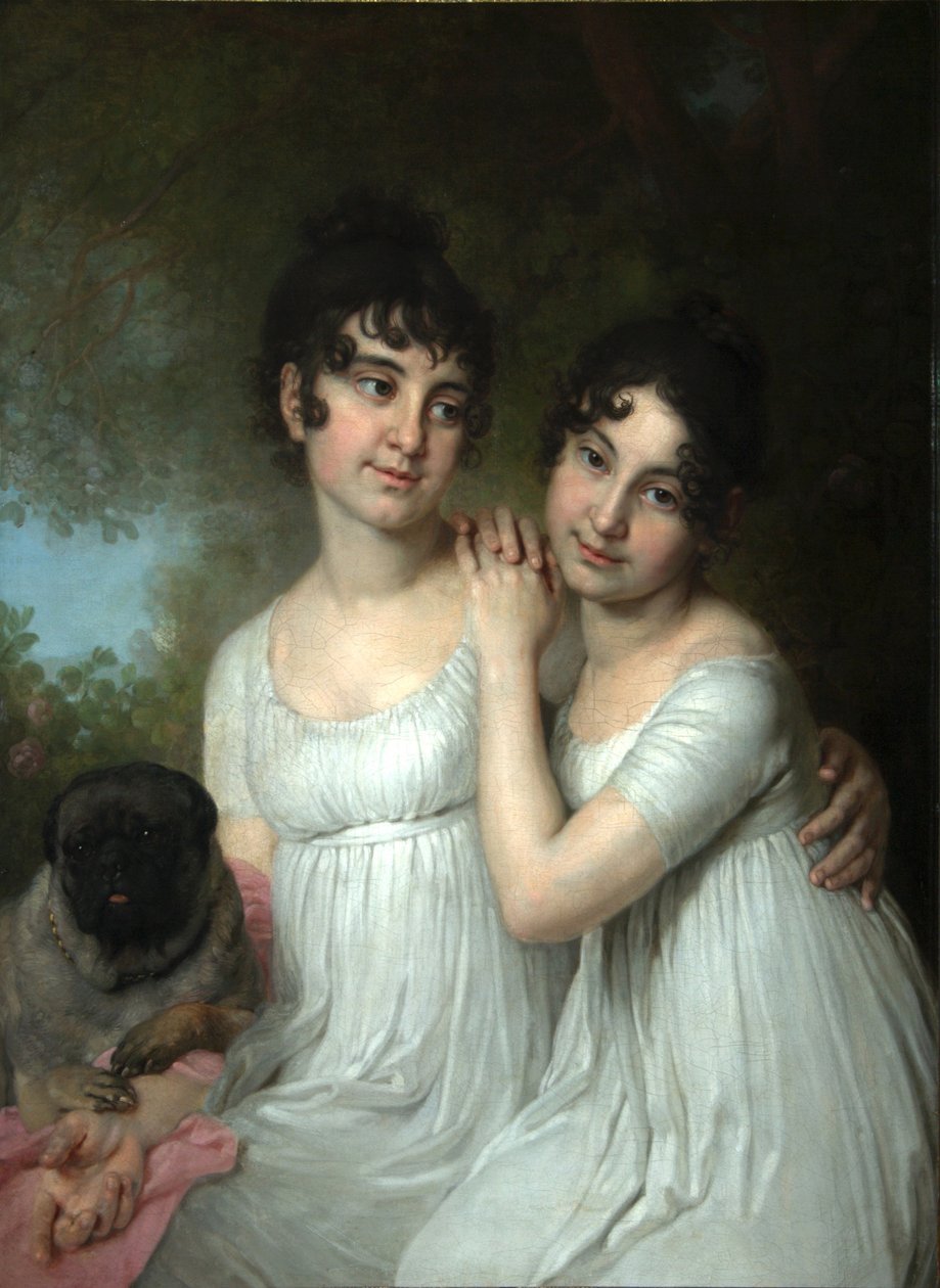 Muotokuva kreivitäristä E.A. ja A.A. Kurakin, 1802 tekijältä Vladimir Lukich Borovikovsky