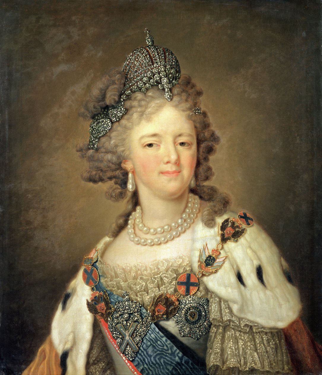 Keisarinna Maria Fjodorovnan (1759-1828) muotokuva tekijältä Vladimir Lukich Borovikovsky