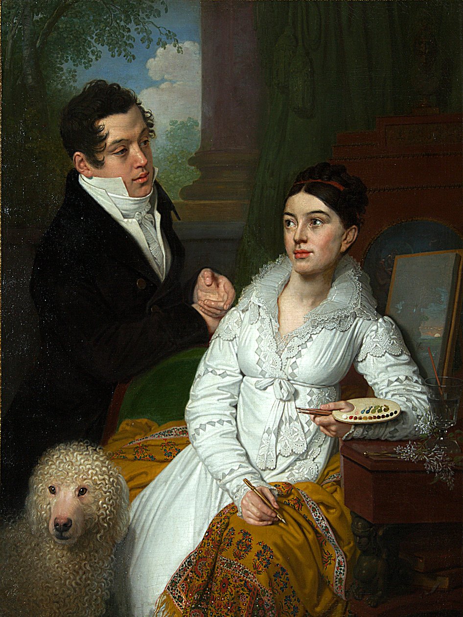 Prinsessa Aleksandra Gregorievnan muotokuva (s. Kušeleva ja prinssi Aleksei Aleksandrovitš Lobanov Rostovski (Alexis Aleksandrovitš Lobanov-Rostovski) tekijältä Vladimir Lukich Borovikovsky