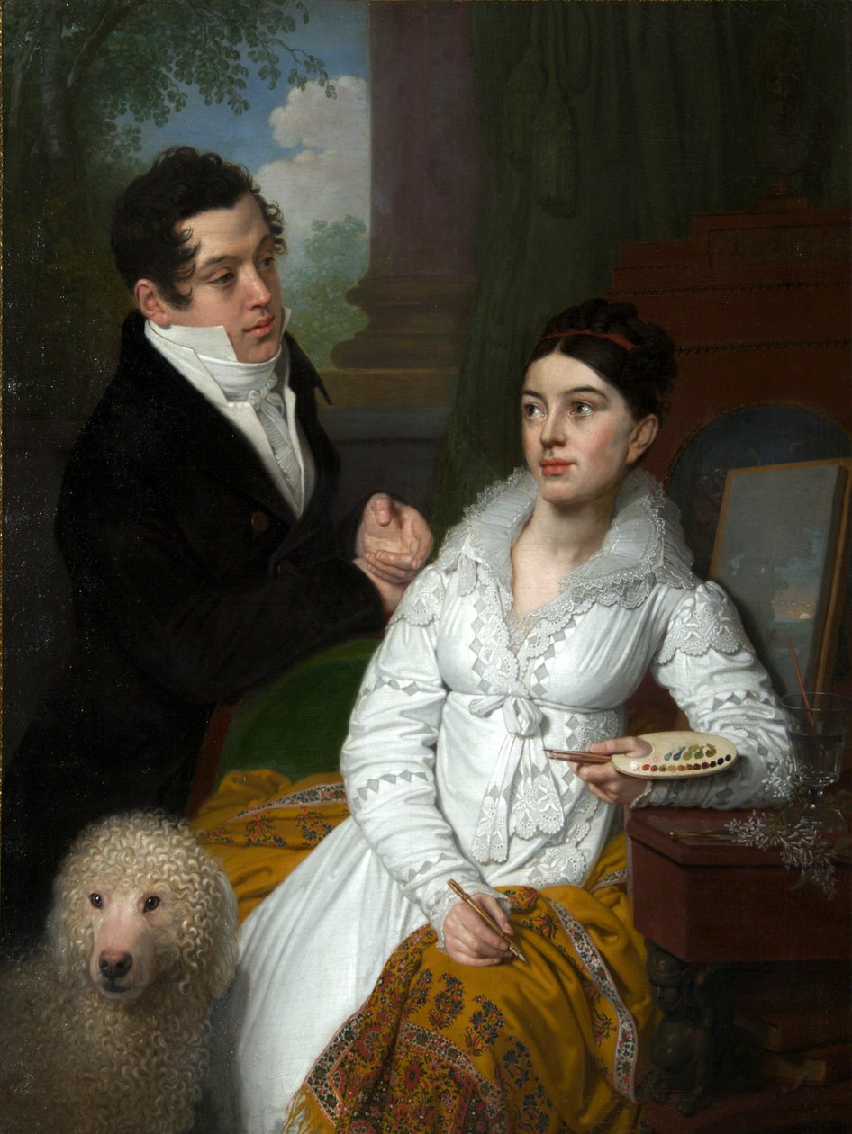 Prinsessa Aleksandran ja prinssi Aleksei Lobanov-Rostovskin muotokuva, 1814. tekijältä Vladimir Lukich Borovikovsky