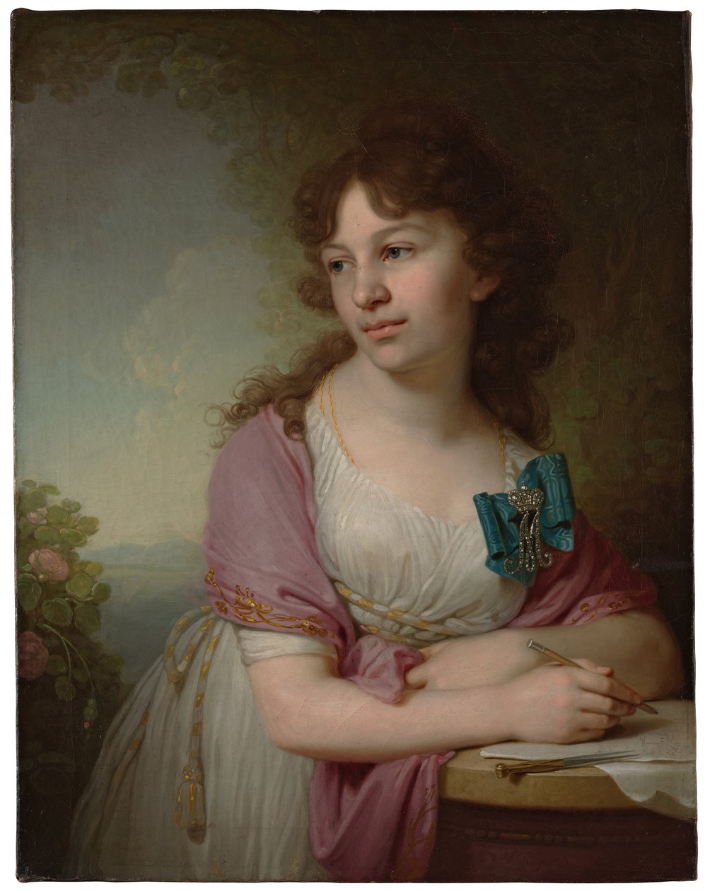 Prinsessa Jekaterina Aleksejevna Dolgorukovan muotokuva 1781-1860, os. kreivitär Vasilyeva, 1798 tekijältä Vladimir Lukich Borovikovsky