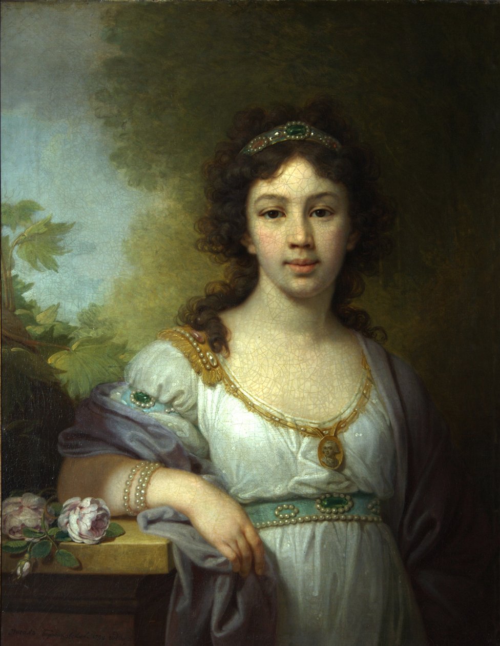 Varvara Shidlovskajan muotokuva, 1798 tekijältä Vladimir Lukich Borovikovsky