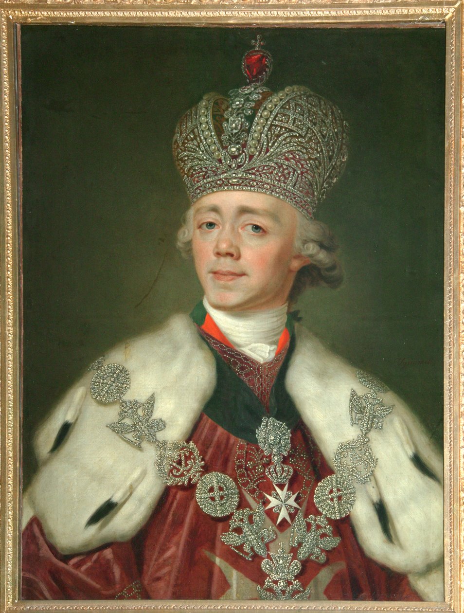 Venäjän keisari Paavali I:n muotokuva 1754-1801, 1799-1800 tekijältä Vladimir Lukich Borovikovsky