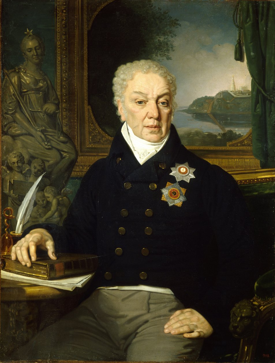 Valtiosihteeri Dmitri Prokofjevitš Troshchinskyn muotokuva 1754-1829, 1819 tekijältä Vladimir Lukich Borovikovsky