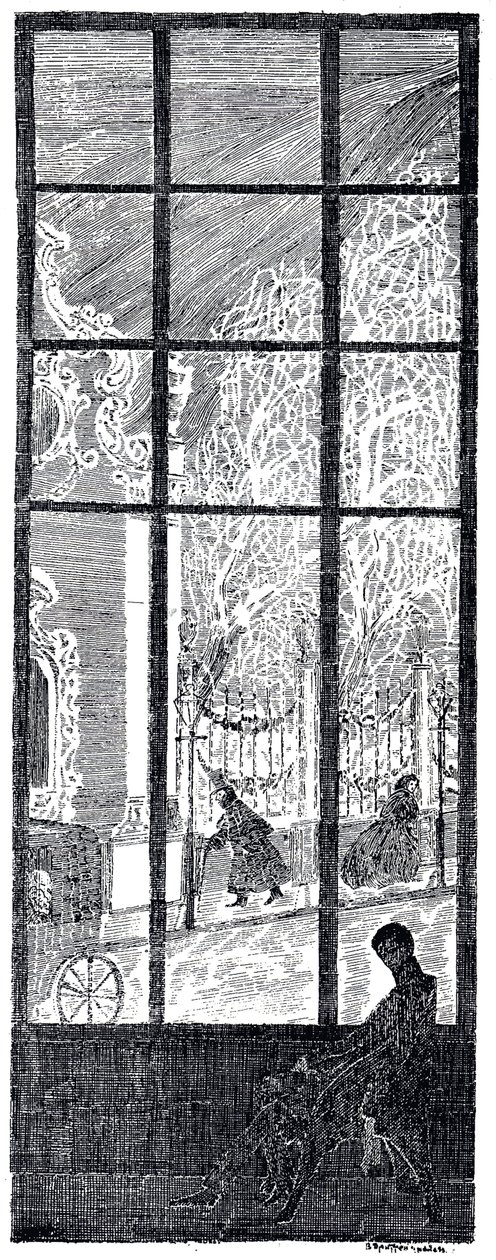 Kuvitus K. Balmontin teokseen The Round Dance of Seasons, 1907 tekijältä Vladimir Petrovich Drittenpreis
