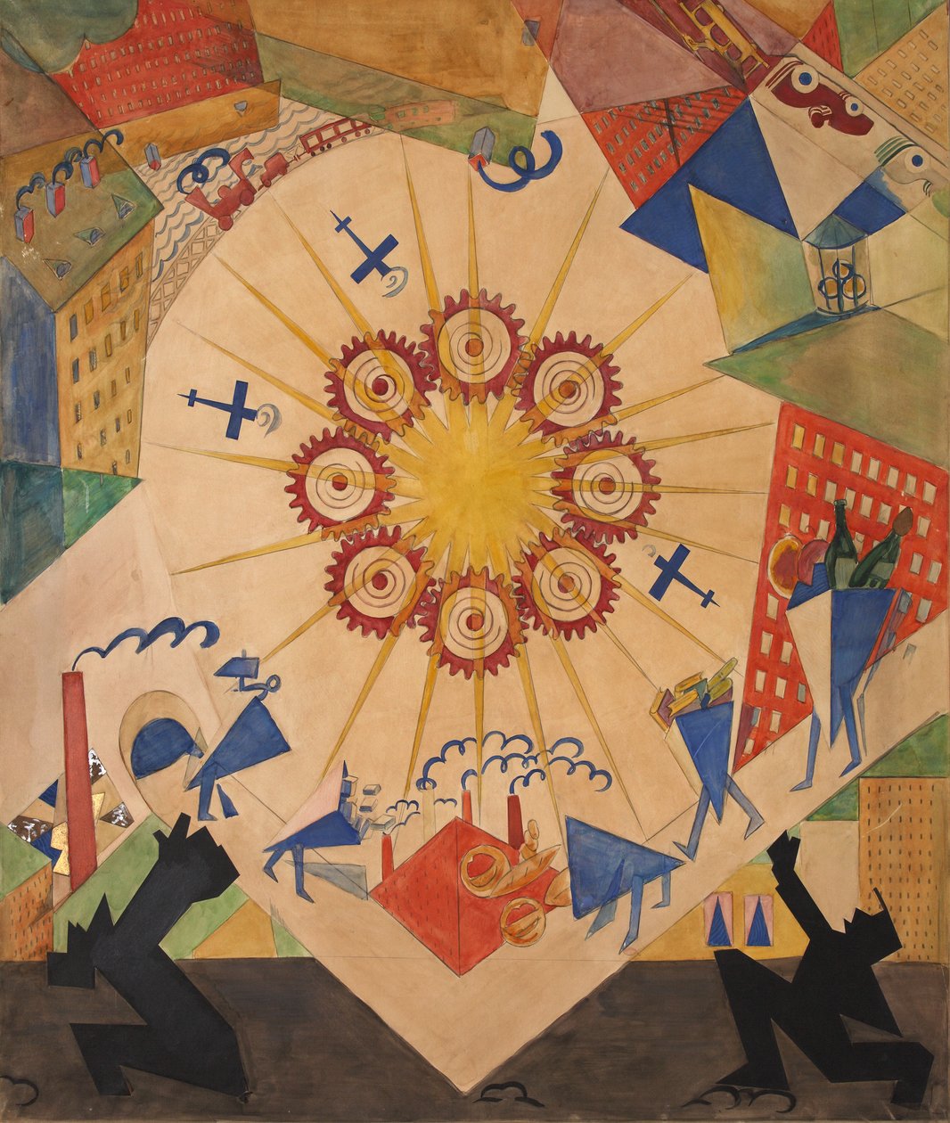 Luvattu maa. Lavastus Vladimir Majakovskin teatterinäytelmään Mystery-Bouffe, 1919. tekijältä Vladimir Vladimirovich Mayakovsky