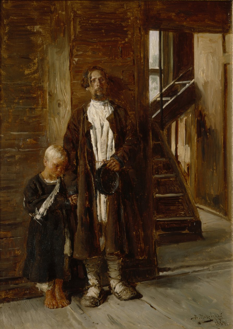 Lääkettä odotellessa, 1884 tekijältä Vladimir Yegorovich Makovsky