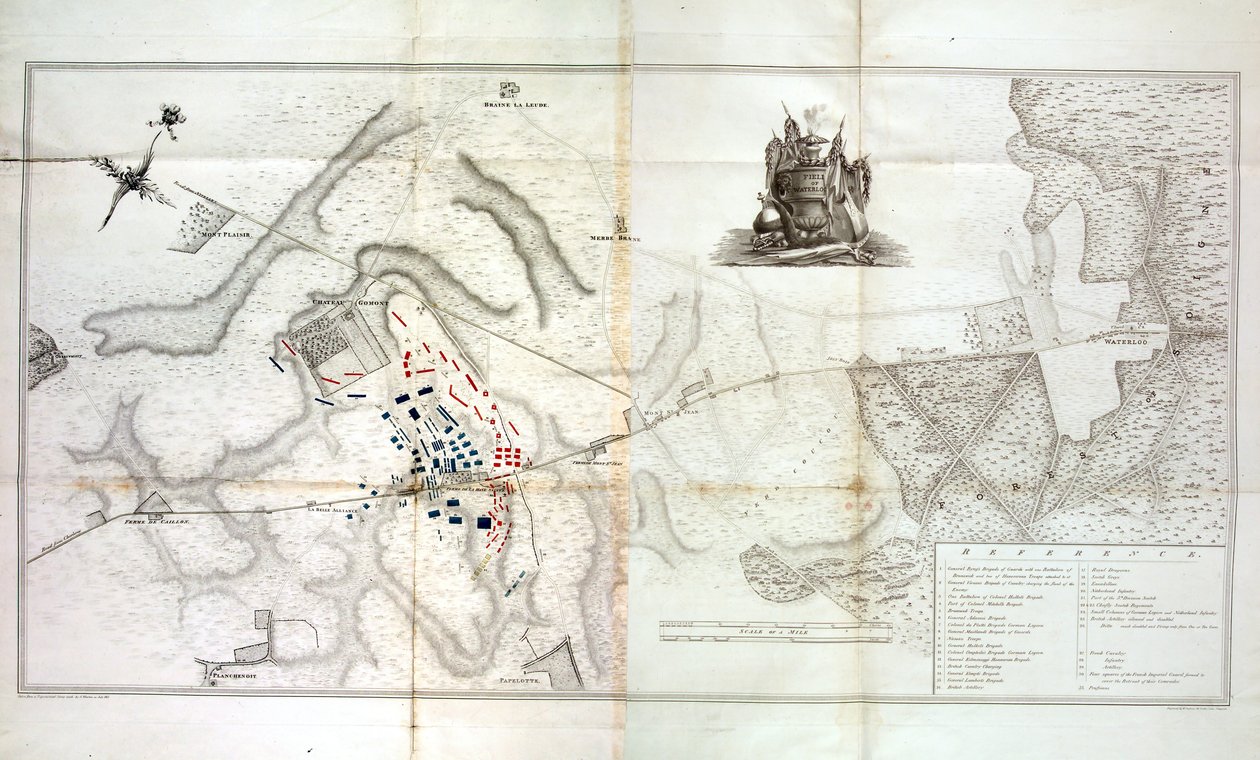 Waterloon kenttä, noin 1820 tekijältä W. Jackson