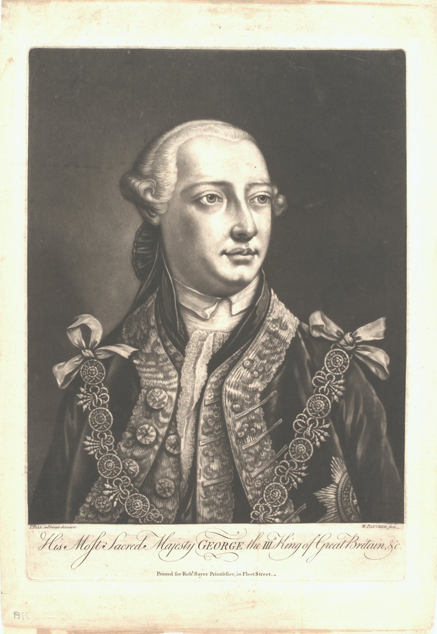 Yrjö III, n. 1755 (mezzotint) tekijältä W. Panther