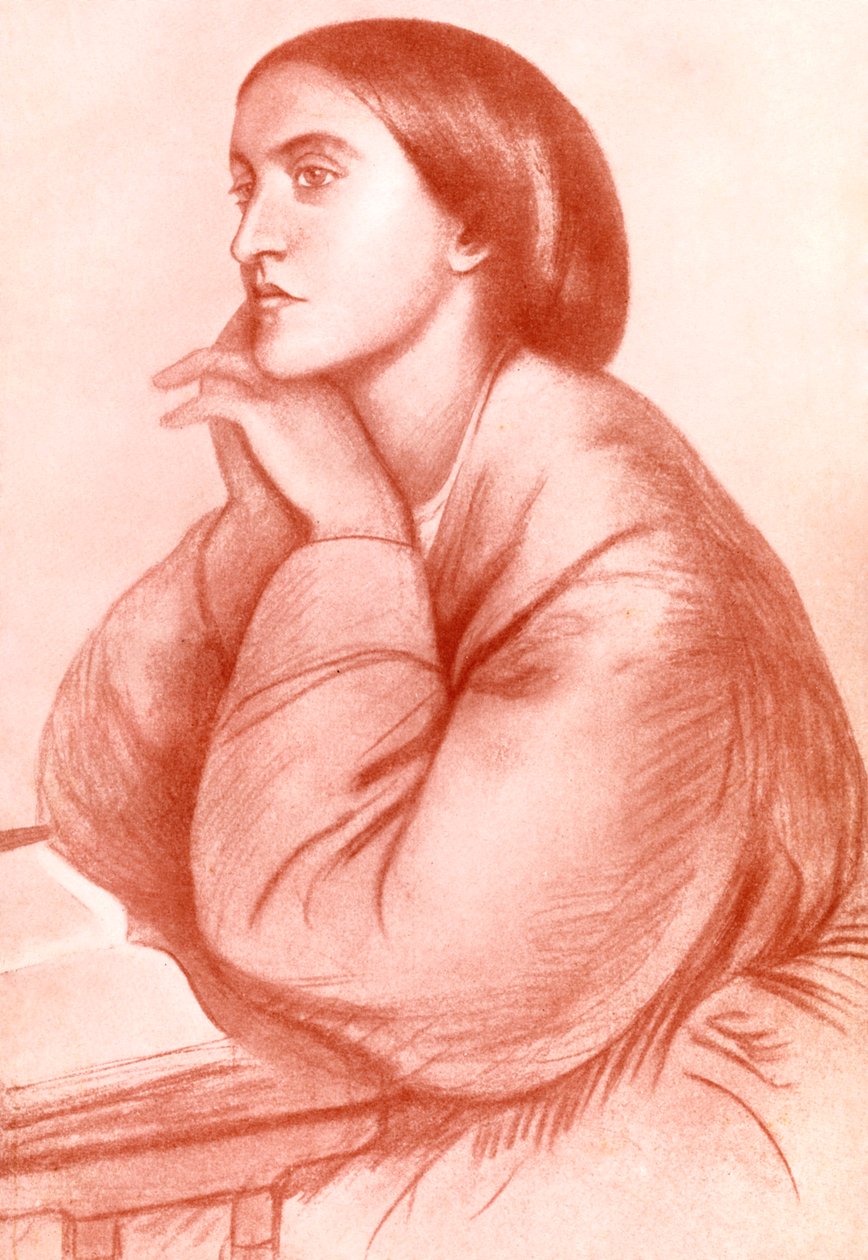 Christina Georgina Rossetti, englantilainen runoilija, 1912. tekijältä WA Mansell