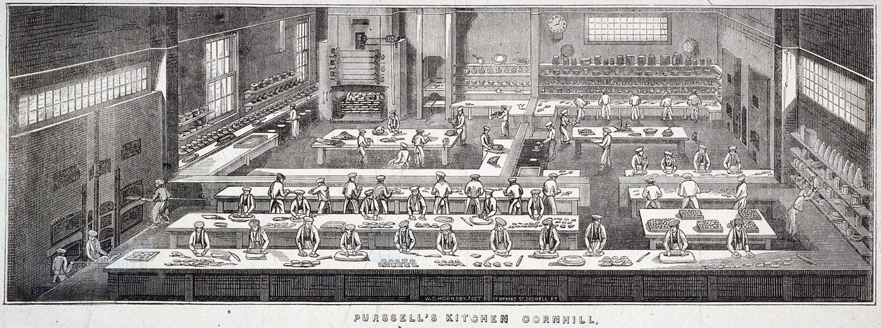 Cornhill, Lontoo, 1840 tekijältä WD Hornsby