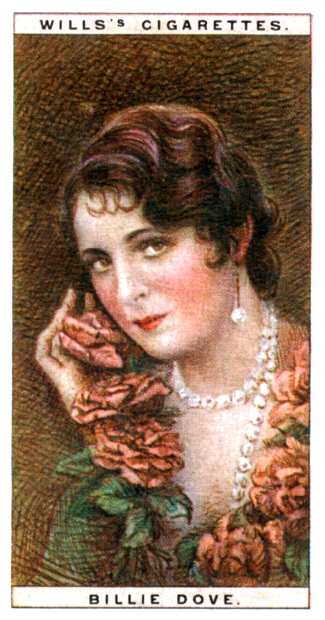 Billie Dove 1903-1997, yhdysvaltalainen näyttelijä, 1928. tekijältä WD and HO Wills