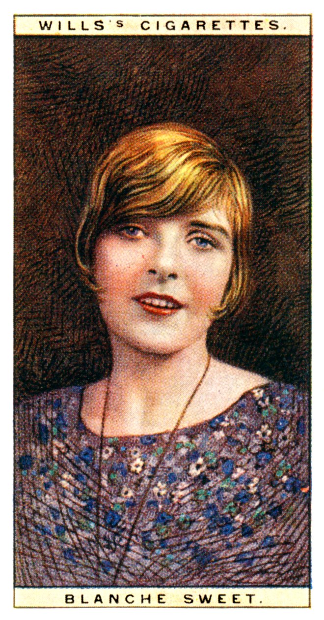 Blanche Sweet 1896-1986, yhdysvaltalainen näyttelijä, 1928. tekijältä WD and HO Wills