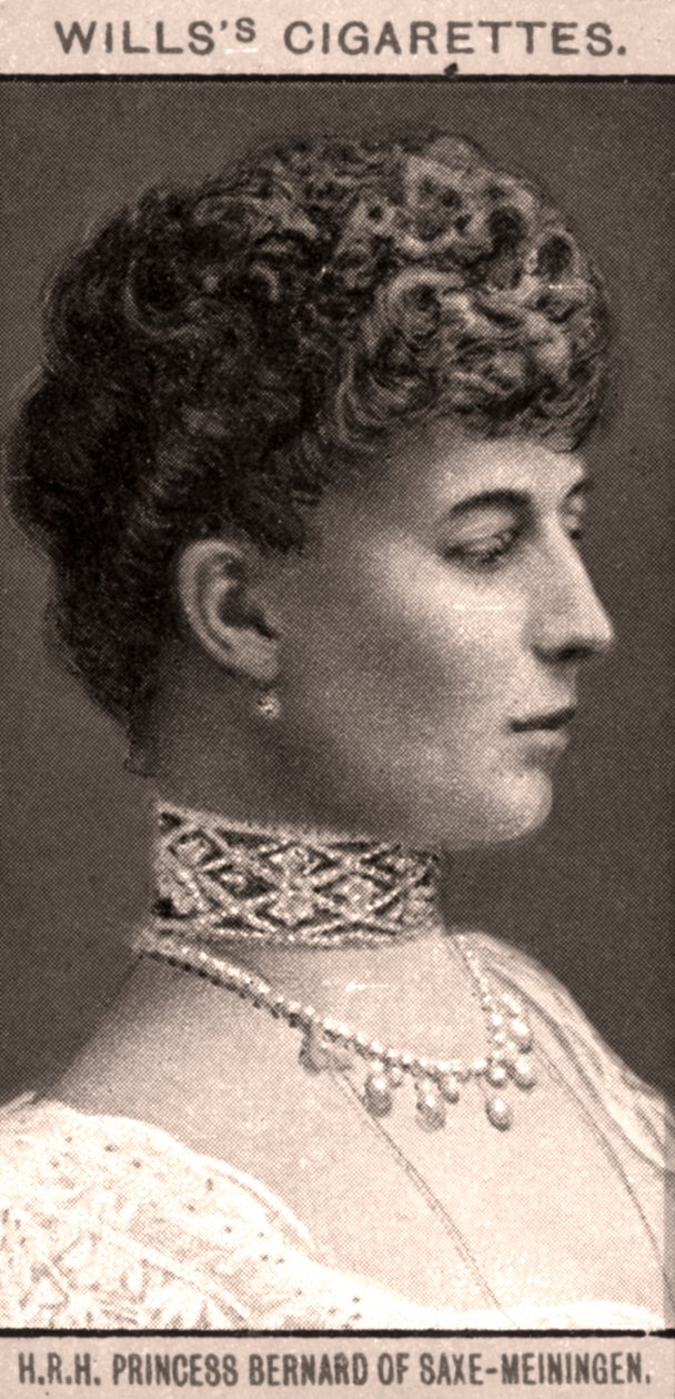 H.R.H. Saxe-Meiningenin prinsessa Bernard, 1908. tekijältä WD and HO Wills