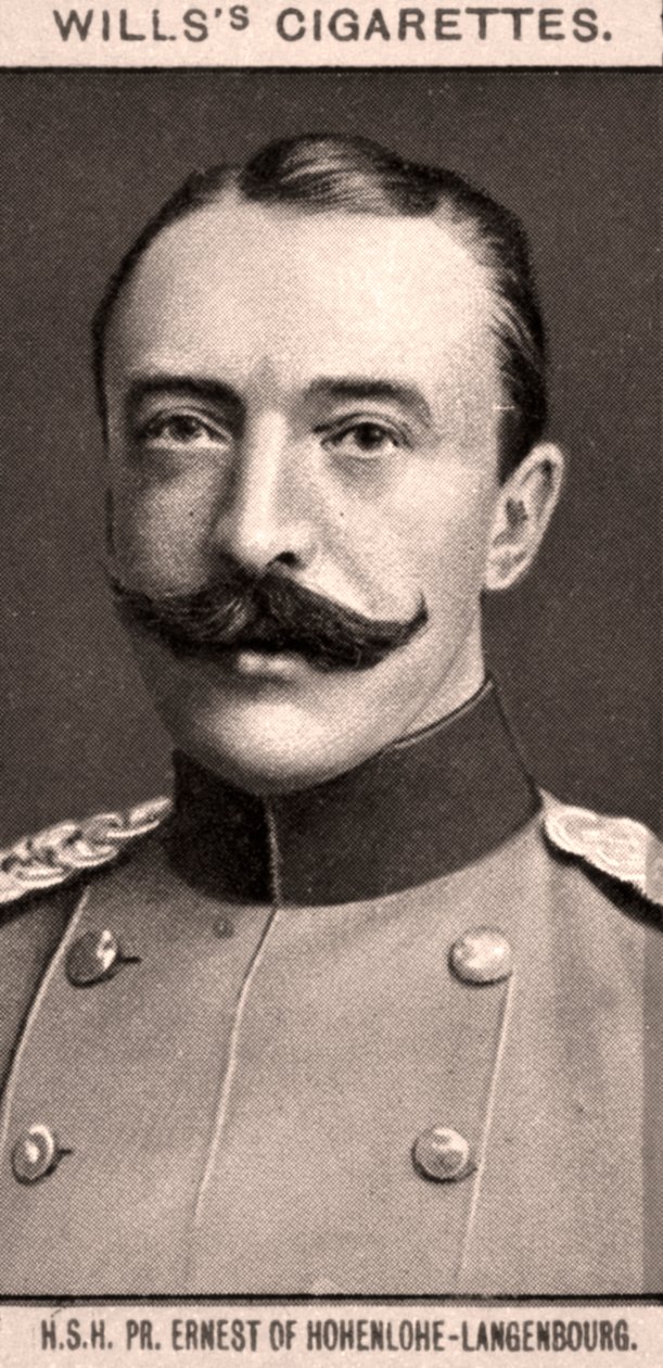 H.S.H, PR. Ernest Hohenlohe-Langenbourgista, 1908. tekijältä WD and HO Wills