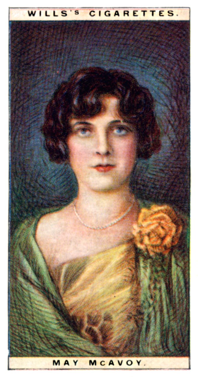 May McAvoy 1899-1984, yhdysvaltalainen näyttelijä, 1928. tekijältä WD and HO Wills