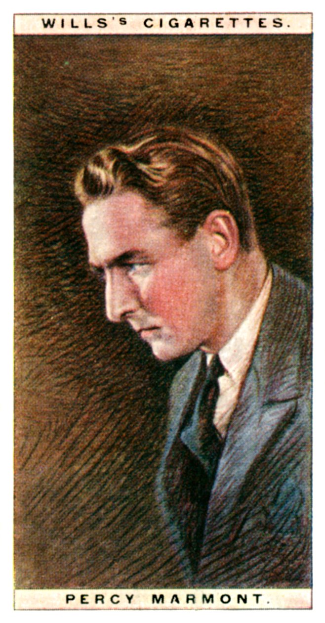 Percy Marmont 1883-1977, englantilainen näyttelijä, 1928. tekijältä WD and HO Wills