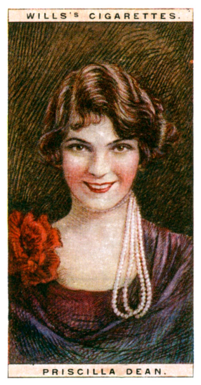 Priscilla Dean 1896-1987, yhdysvaltalainen näyttelijä, 1928. tekijältä WD and HO Wills