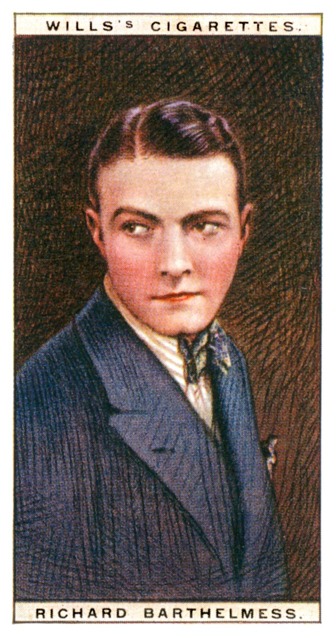 Richard Barthelmess 1895-1963, yhdysvaltalainen elokuvatähti, 1928. tekijältä WD and HO Wills